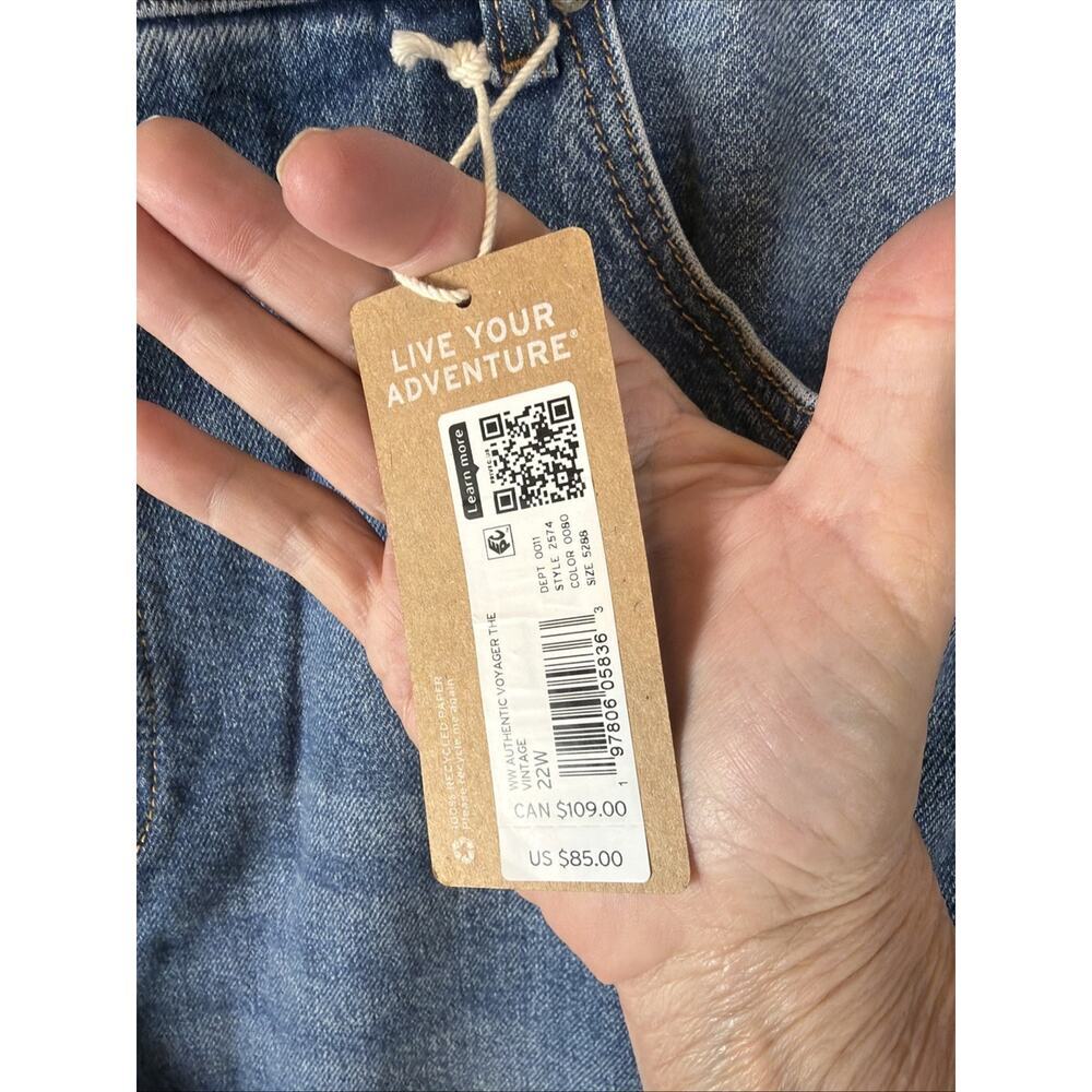 Eddie Bauer Authentic Voyager High Rise Straight Jean Vintage Size 22W NWT 85.00 - Picture 4 of 10